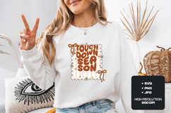 Retro Touch Down Season Football Graphic Product Image 2