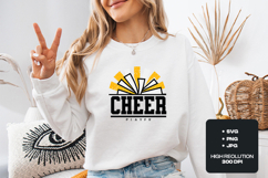 Cheer Player SVG - Athletic Pom Spirit Graphic Product Image 2