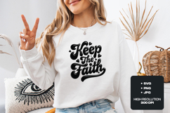 Keep The Faith SVG - 3D Bubble Typography Aesthetic Design Product Image 1