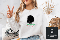 Juneteenth SVG - Afro Woman Silhouette Freedom Cut File Product Image 1