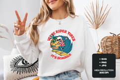 Wave Rider Vibes It's Summer Surfing Skeleton Sublimation Product Image 2