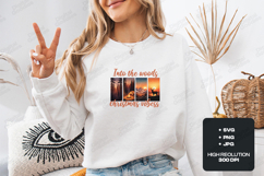 Into the Woods Christmas SVG | Mountain Forest Winter Art Product Image 2