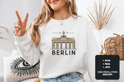 Berlin Germany SVG Brandenburg Gate Beer Travel Logo PNG Product Image 2
