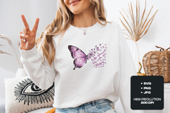 Hello Summer Happy SVG - Floral Butterfly Inspirational File Product Image 2