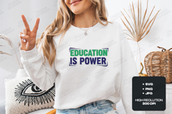 Education Is Power SVG - Bold Academic Typography Cut File Product Image 2