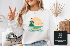 Love Paradise Skies SVG - Tropical Beach &amp; Sailboat Art Product Image 2