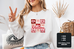 Valentine Vibes Love Coquette Bow PNG | Retro Sublimation Product Image 2