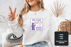 3rd Grade SVG - Where The Magic Begins Wizard Cut File Product Image 2