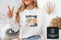 Island Swing Summer Season SVG - Retro Surfboard Beach PNG Product Image 2