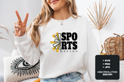 Sports Season SVG - Gold Glitter Pom Pom Spirit Graphic Product Image 2