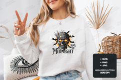 King Of Midnight SVG - Gothic Skull Crown Halloween Cut File Product Image 2