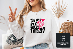 Groovy You Are My Valentine Baby Disco Heart PNG Art Product Image 1