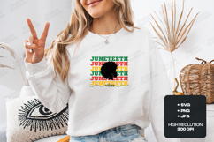 Juneteenth Vibes SVG - Afro Woman Profile Black History File Product Image 2