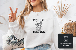 Christmas Fun Antler Babe SVG - Cute Reindeer Holiday Design Product Image 2