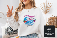 Beach Swing Yacht SVG - Summer Season Speedboat Sublimation Product Image 1