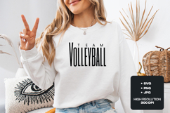 Volleyball Team SVG | Clean Minimalist Sports Cut File Product Image 2