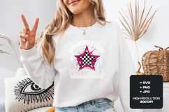 Apparently I Like Football SVG Checkered Star Spirit Design Product Image 2