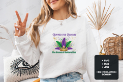 Mardi Gras Crown SVG - Crowned for Carnival Celebration Art Product Image 2