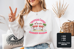 Tropical Divas Flamingo Summer PNG - Retro Beach Sublimation Product Image 1