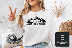 Adventures Winter SVG Mountain Skiing Christmas File Product Image 2
