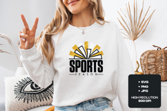 Gold Glitter Sports Season PNG - Cheer &amp; Spirit Wear Design Product Image 2