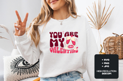 Retro You Are My Valentine PNG - Champagne Cheers Toast Product Image 2