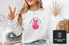 Hippity Hop Dont Stop SVG - Retro Groovy Easter Basket PNG Product Image 1