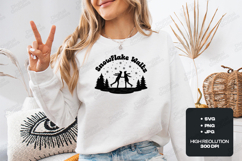 Snowflake Waltz Winter SVG, Ice Skating Scene PNG Art Product Image 2