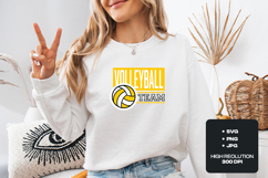 Volleyball Team SVG - Modern Athletic Spirit Court Graphic Product Image 2