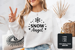 Snow Angel SVG, Winter Snowflake PNG Art Product Image 2