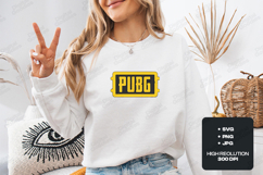 PUBG Tactical Logo SVG - Battle Royale Yellow Gaming Label Product Image 2