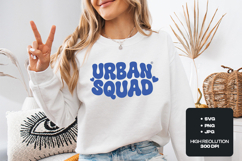 Urban Squad SVG - Trendy Blue Bubble Typography Design Product Image 1