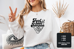 Football Season SVG - Groovy Shaka Skeleton Hand Design Product Image 2