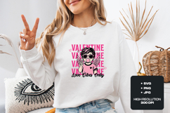 Love Vibes Only PNG - Retro Cupid Valentine Sublimation Product Image 1