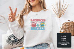 Backpacks &amp; Besties SVG - Kawaii School Friends Cut File Product Image 2