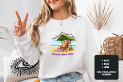 Monkey Beach Vacation SVG - Summer Jungle Banana Vibes Clip Product Image 1