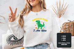 Dinosaur Yeah Birthday SVG I Am Nine Cute Kids Dino Design Product Image 2