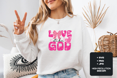 Love Like God Christian Valentine SVG Pink Coquette Bow PNG Product Image 2