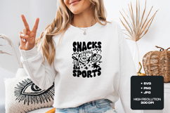 Snacks and Sports SVG - Retro Groovy Baseball &amp; Softball Product Image 1