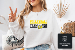 Volleyball Team #22 SVG - Sports Jersey &amp; T-Shirt Design Product Image 2