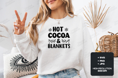 Hot Cocoa &amp; Blankets SVG | Cozy Winter Christmas Design Product Image 2