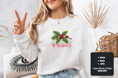 'Tis The Season Holly Berries SVG | Classic Christmas Art Product Image 2