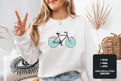 Scenic Route SVG - Daisy Bicycle Flower Wheel Travel Art Product Image 1