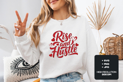 Rise and Hustle SVG - Motivational Hand Lettered Quote Product Image 2