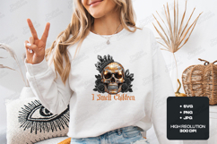 I Smell Children SVG - Golden Disco Skull Halloween Cut File Product Image 1