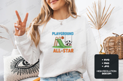 Playground All-Star SVG - Funny Soccer Ball Slide Cut File Product Image 2