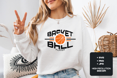 Basketball Player SVG | Basketball Ball Sports Cut File Product Image 2