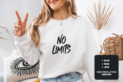 No Limits SVG - Motivational Grunge Brush Typography Product Image 2