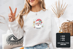 Cute Santa Face SVG | Ho Ho Ho Christmas Sublimation Art Product Image 2