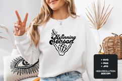 Winning Season SVG Skeleton Shaka Retro Championship Design Product Image 2